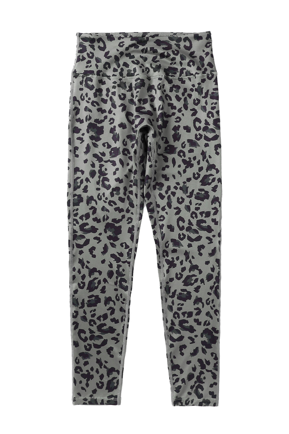 Grey Classic Leopard Print Active Leggings