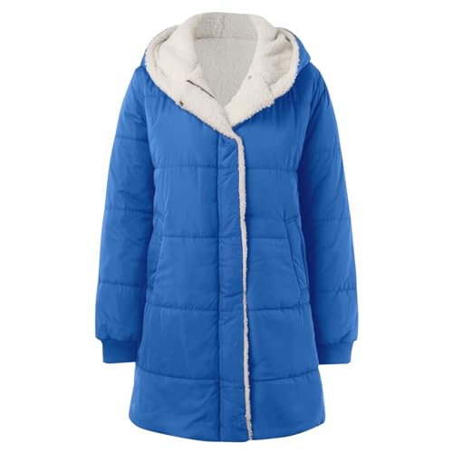 Winter Coat Sherpa Lined Hooded Thick Winter Padded Puffer Coat