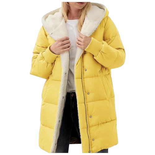 Winter Coat Sherpa Lined Hooded Thick Winter Padded Puffer Coat