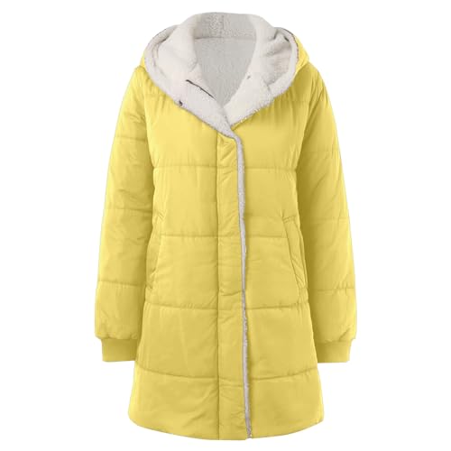 Winter Coat Sherpa Lined Hooded Thick Winter Padded Puffer Coat