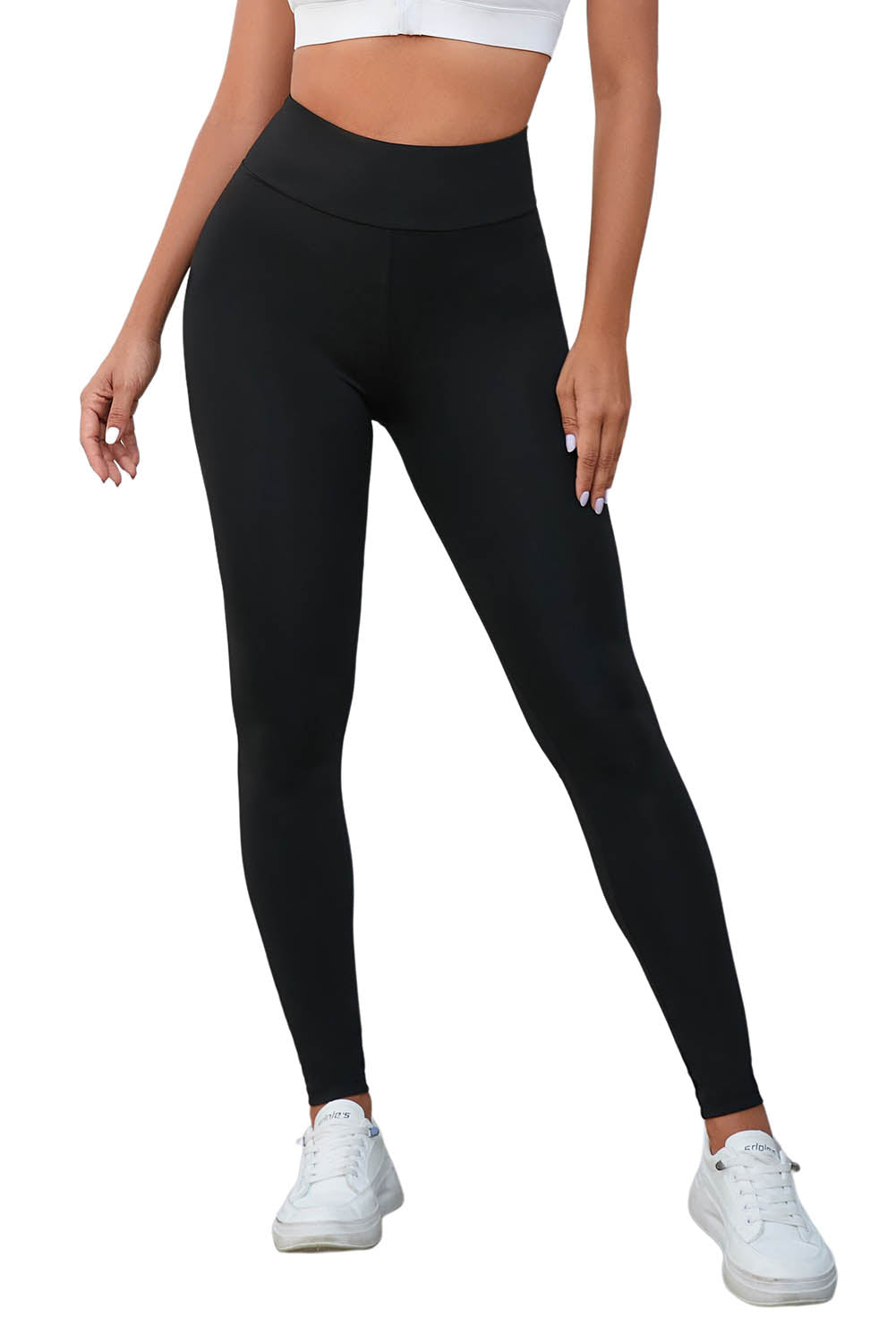 Black Criss Cross Tummy Control High Waist Leggings Beagle Boutique Fashion Outlet
