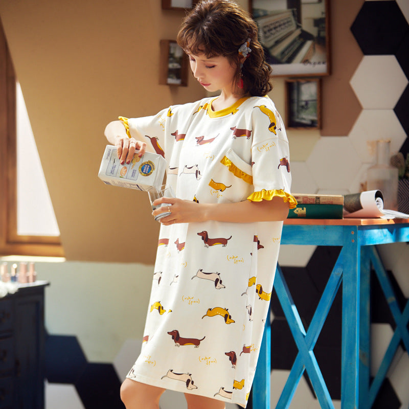 Nightdress with Sausage Dog Print