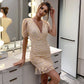 Glittering Gauze Evening Dress