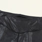 Black Crossed Dip Waist Sleek Leather Leggings