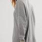 Gray Thermal Pullover Loose Sweatshirt