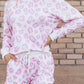 Pink Leopard Animal Print Pullover and Shorts Loungewear