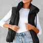 Black Sleek Quilted Puffer Hooded Gilet