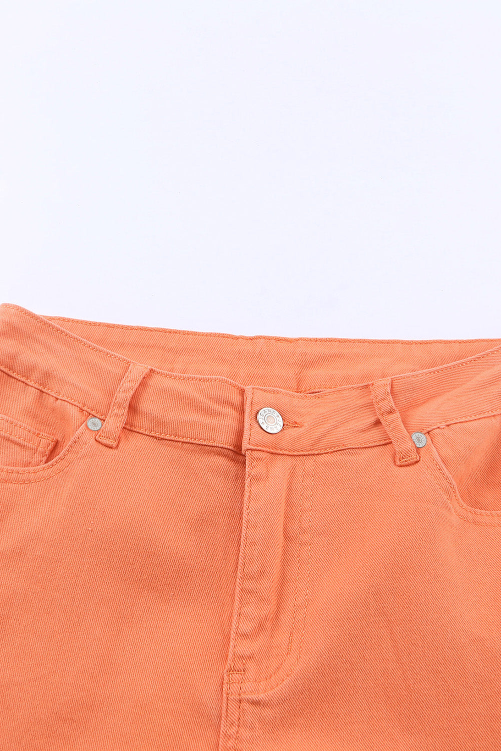 Orange Acid Wash High Waist Wide Leg Jeans