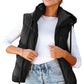 Black Sleek Quilted Puffer Hooded Gilet