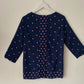 Joules Leah Woven Printed in French Navy Blouse Size 6