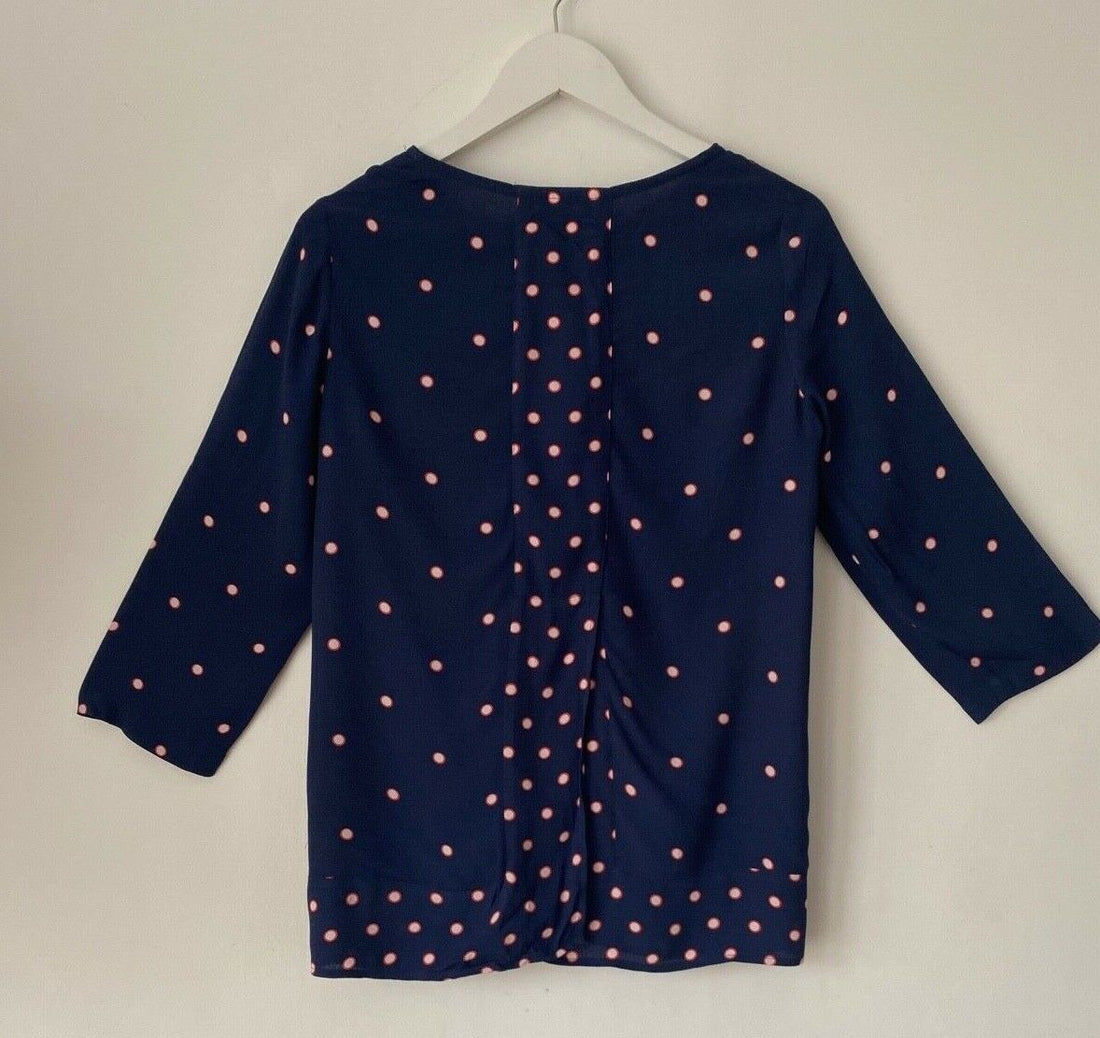 Joules Leah Woven Printed in French Navy Blouse Size 6 - BB Fashion Outlet