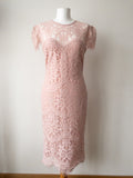 Goddiva London Cap Sleeve Lace Dress Available in Duck Egg Green or Blush Pink - BB Fashion Outlet