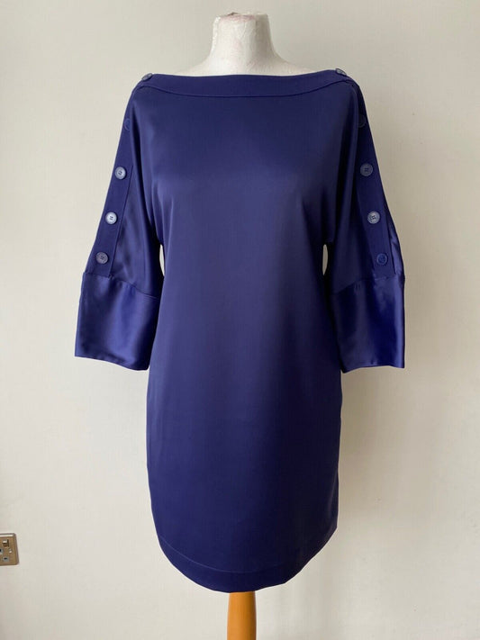 La Redoute Button Detail Tunic Dress Size 10 Available in: Blue, Pink, Yellow