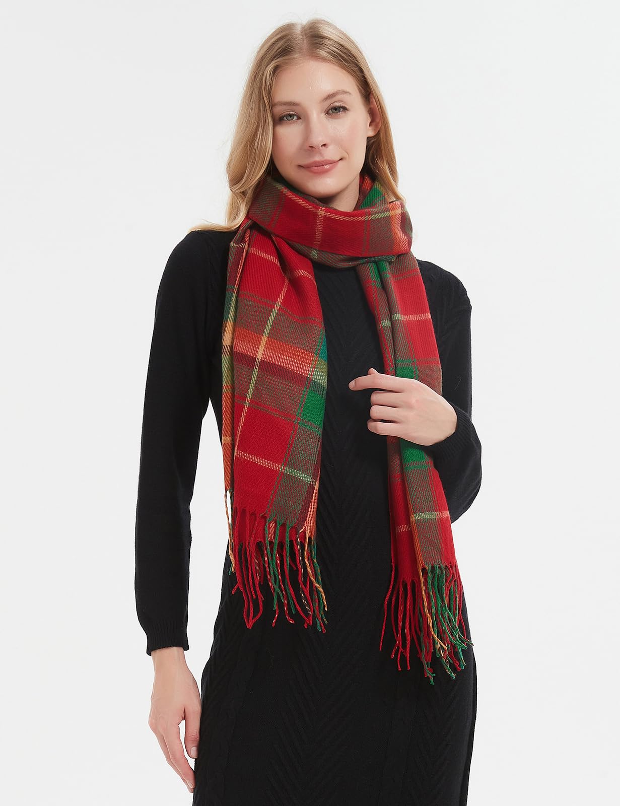 Long Soft Warm Tartan Checked Scaf