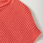 Flamingo Solid Textured Knitted Notch V Neck Sweater T Shirt