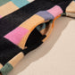 Multicolour Plaid Color Block Flap Pocket Buttoned Hoodie