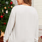 White Plus Size Ribbed Textured Long Sleeve T Shirt