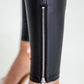 Black Faux Leather Zipped Detail Leggings