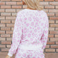 Pink Leopard Animal Print Pullover and Shorts Loungewear