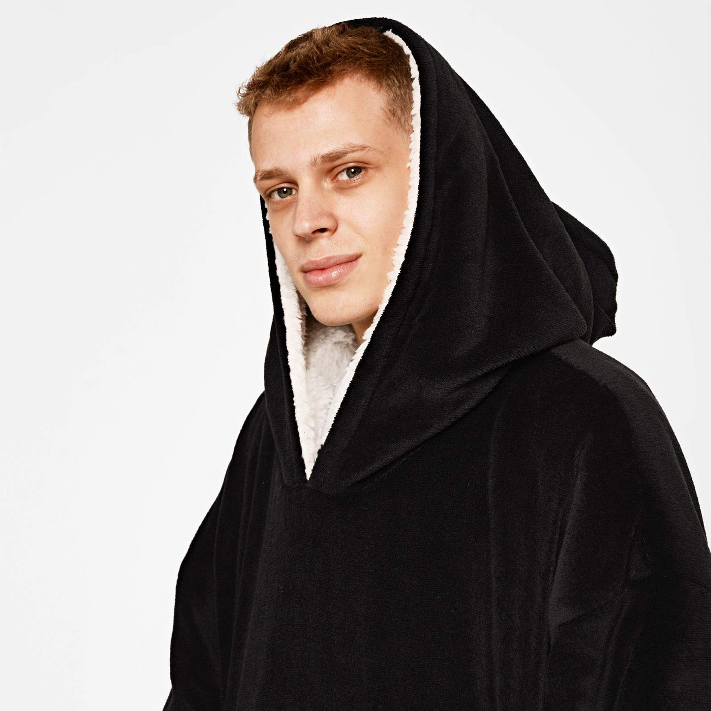 Oversized Hooded Blanket with Ultra Soft Sherpa Lining