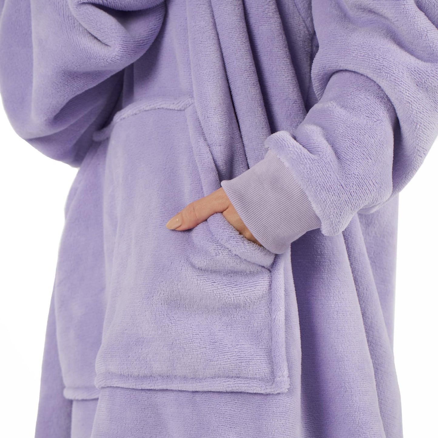 Oversized Hooded Blanket with Ultra Soft Sherpa Lining