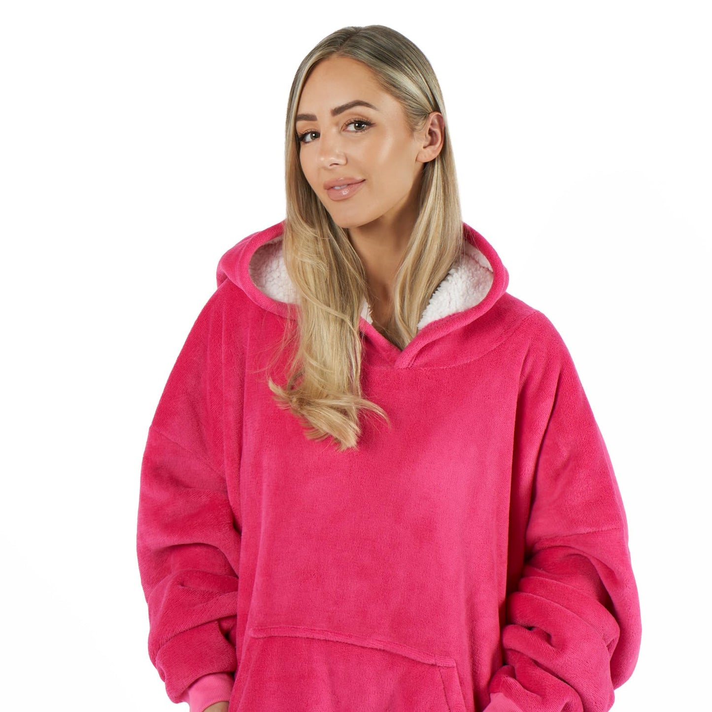 Oversized Hooded Blanket with Ultra Soft Sherpa Lining