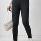 Black Fleece Lining Winter High Waist Leggings