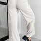 Light Grey Cross-Waist Wide Leg Lounge Trousers