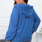 Bluing Plus Size Mineral Wash Zip up Hoodie