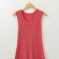 Flamingo Textured Knit U Neck Slim Fit Sweater Vest