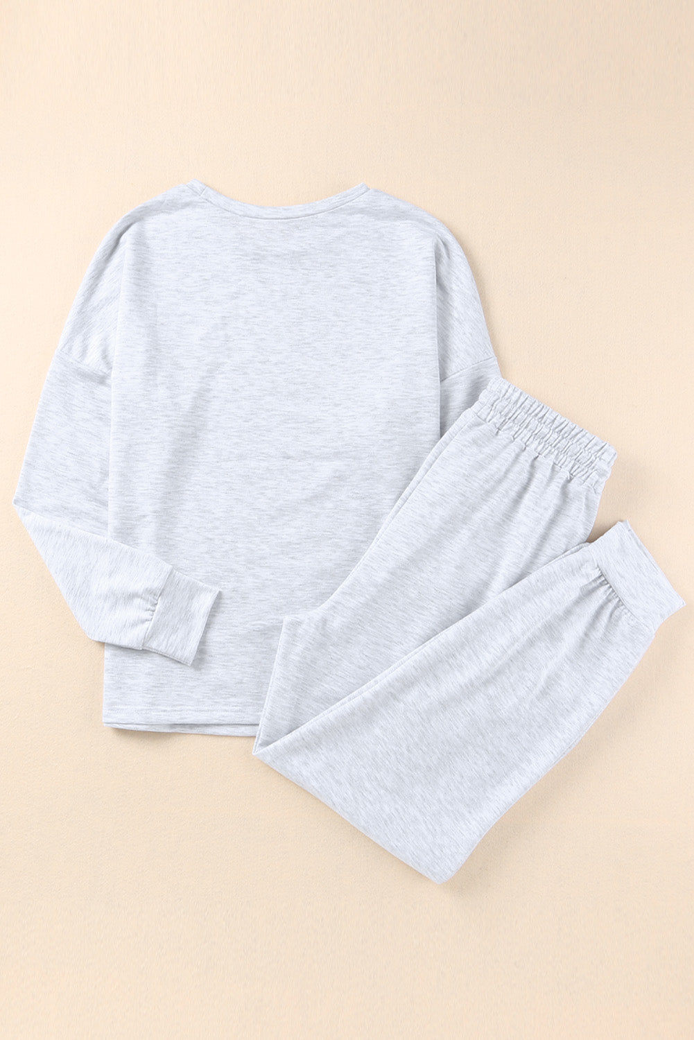 Grey Long Sleeve Pullover and Jogger Trousers Lounge Set