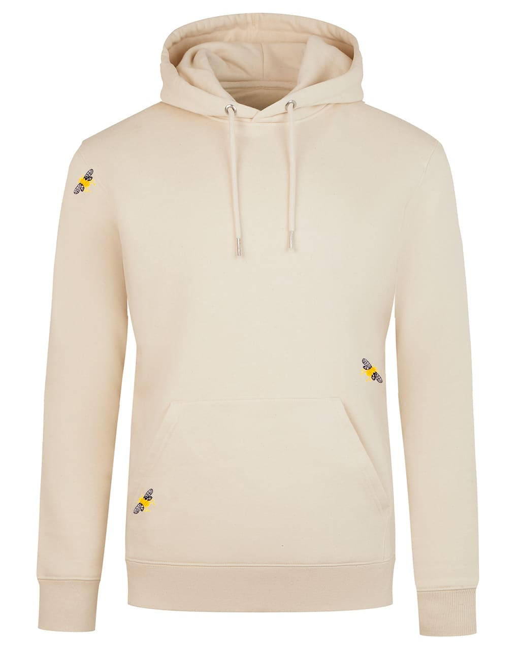 Bee Embroidered Hoodie Ecru Women