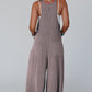 Philippine Gray Corded Adjustable Straps Wide Leg Loose Overall