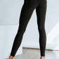 Black Criss Cross Tummy Control High Waist Leggings