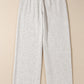 Light Grey Cross-Waist Wide Leg Lounge Trousers