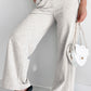 Light Grey Cross-Waist Wide Leg Lounge Trousers