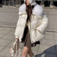 Women's Padded Short Coat Faux Fur Collar