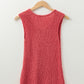 Flamingo Textured Knit U Neck Slim Fit Sweater Vest