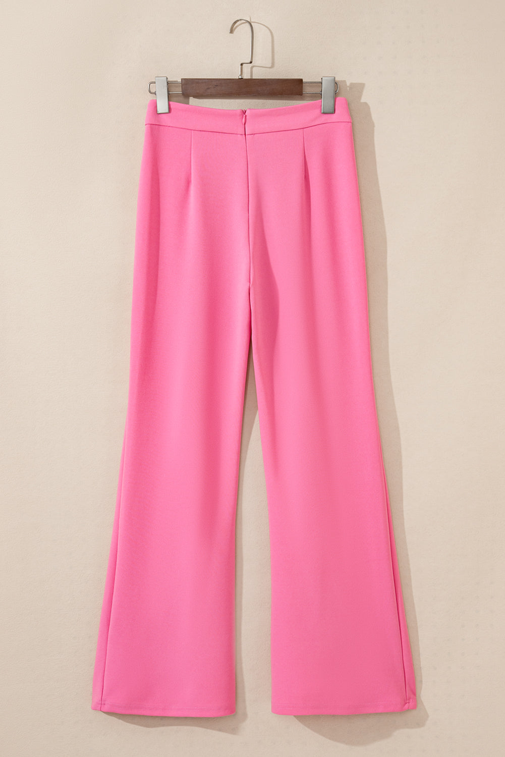 Sachet Pink High Waist Central Seam Flared Trousers