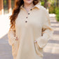 Jet Stream Plus Size Thermal Waffle Knit Henley Tunic Top