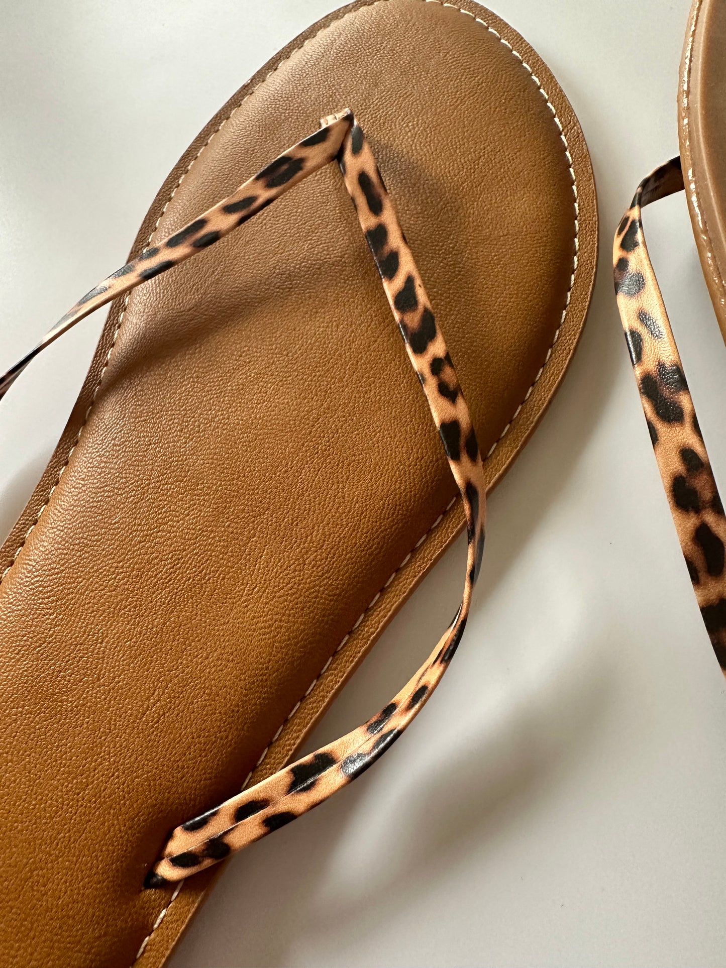 Thong Sandal Leopard size 13 UK