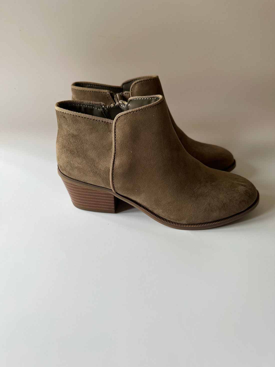 Ankle Boot Faux Suede size 4 UK Taupe - BB Fashion Outlet