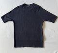 M&S Navy Rib Short Sleeve Top Size L - BB Fashion Outlet