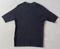 M&S Navy Rib Short Sleeve Top Size L - BB Fashion Outlet