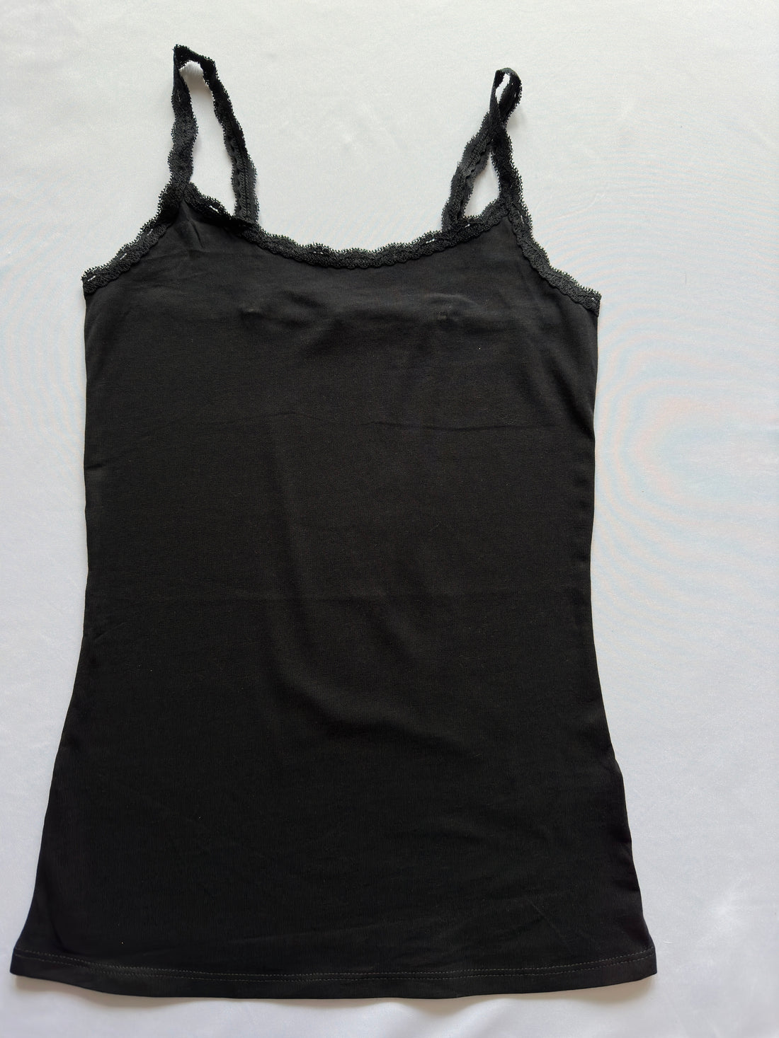 Ex. M&S White Vest Cami Top Lace Trim White or Black 6, 8, 10, 12, 14, 16, 18, 20 - BB Fashion Outlet