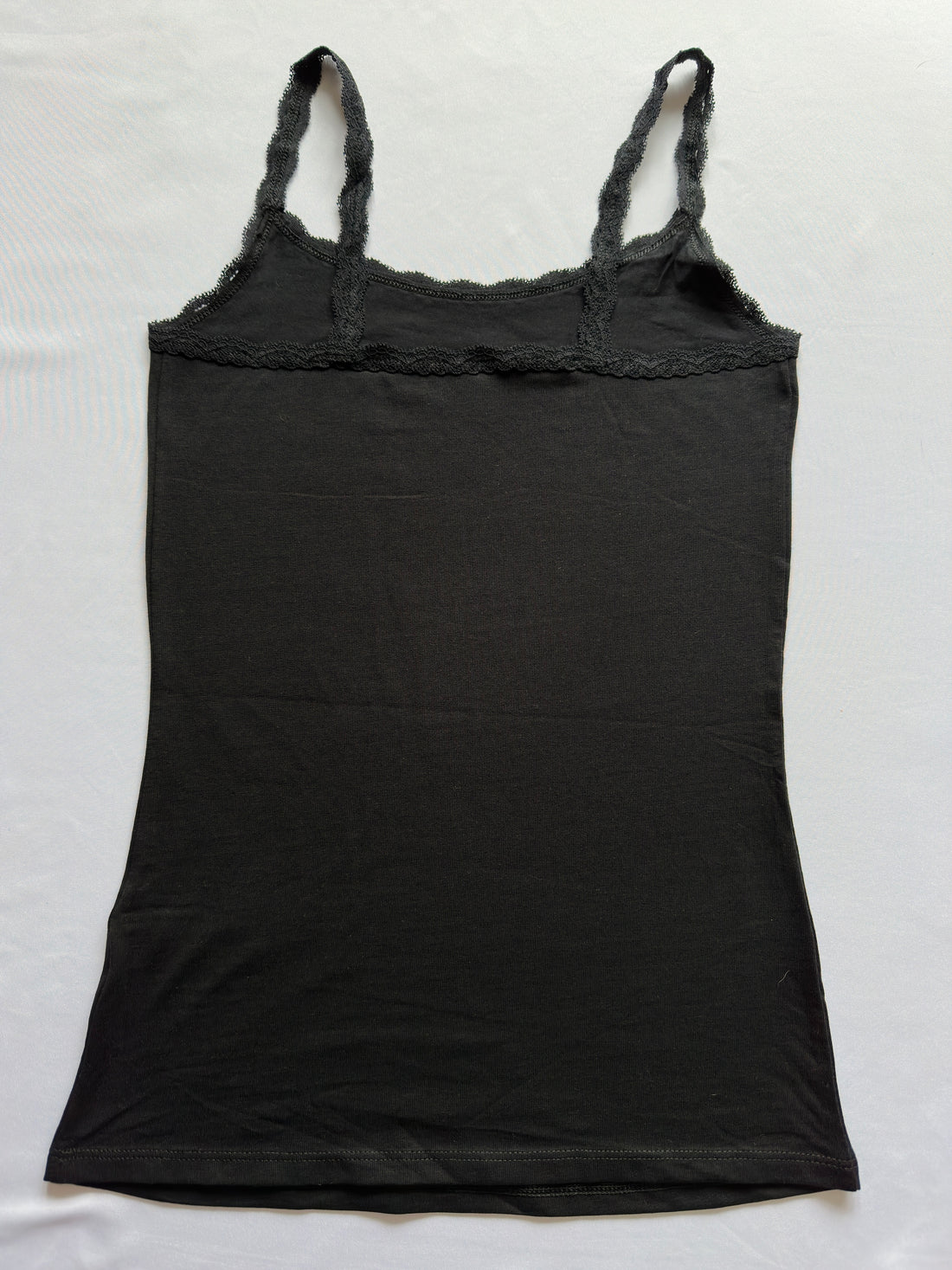 Ex. M&S White Vest Cami Top Lace Trim White or Black 6, 8, 10, 12, 14, 16, 18, 20 - BB Fashion Outlet