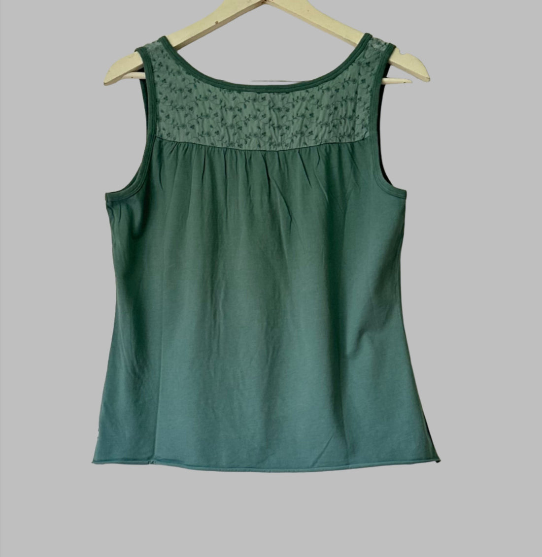 White Stuff Teal Cotton Sleeveless Vest Top Broderie Lace Sizes 8, 10, 12, 14 - BB Fashion Outlet