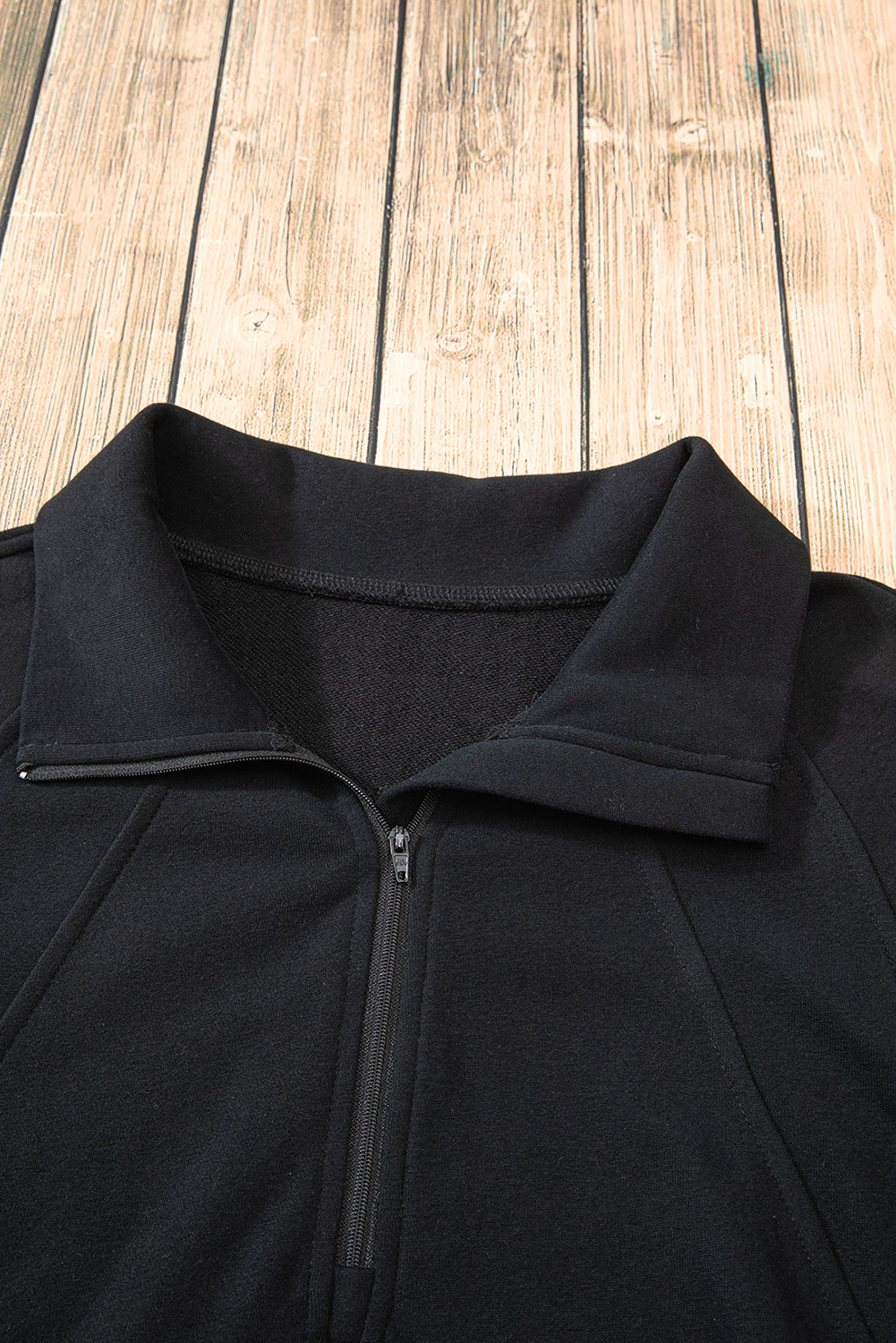 Valerian Quarter Zip Stand Neck Kangaroo Pocket Sweatshirt