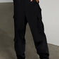 Black Solid Multi Pockets Elastic High Waist Active Pants