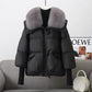 Women's Padded Short Coat Faux Fur Collar